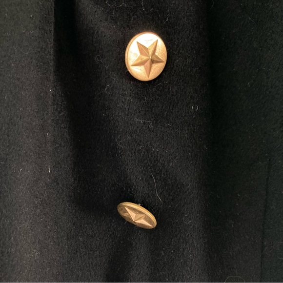 Vintage Dianne B New York black button-up wool pea coat- womens large - Picture 3 of 9